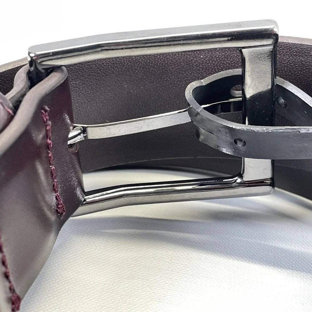 Florsheim Belt Mens Size 42 Brown Leather Dress Silver Buckle Business Classic